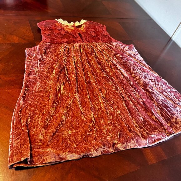 vtg Solitaire by‎ Ravi Khosla Velvet Lace Boho cottagecore  Top Sz L - Picture 13 of 14